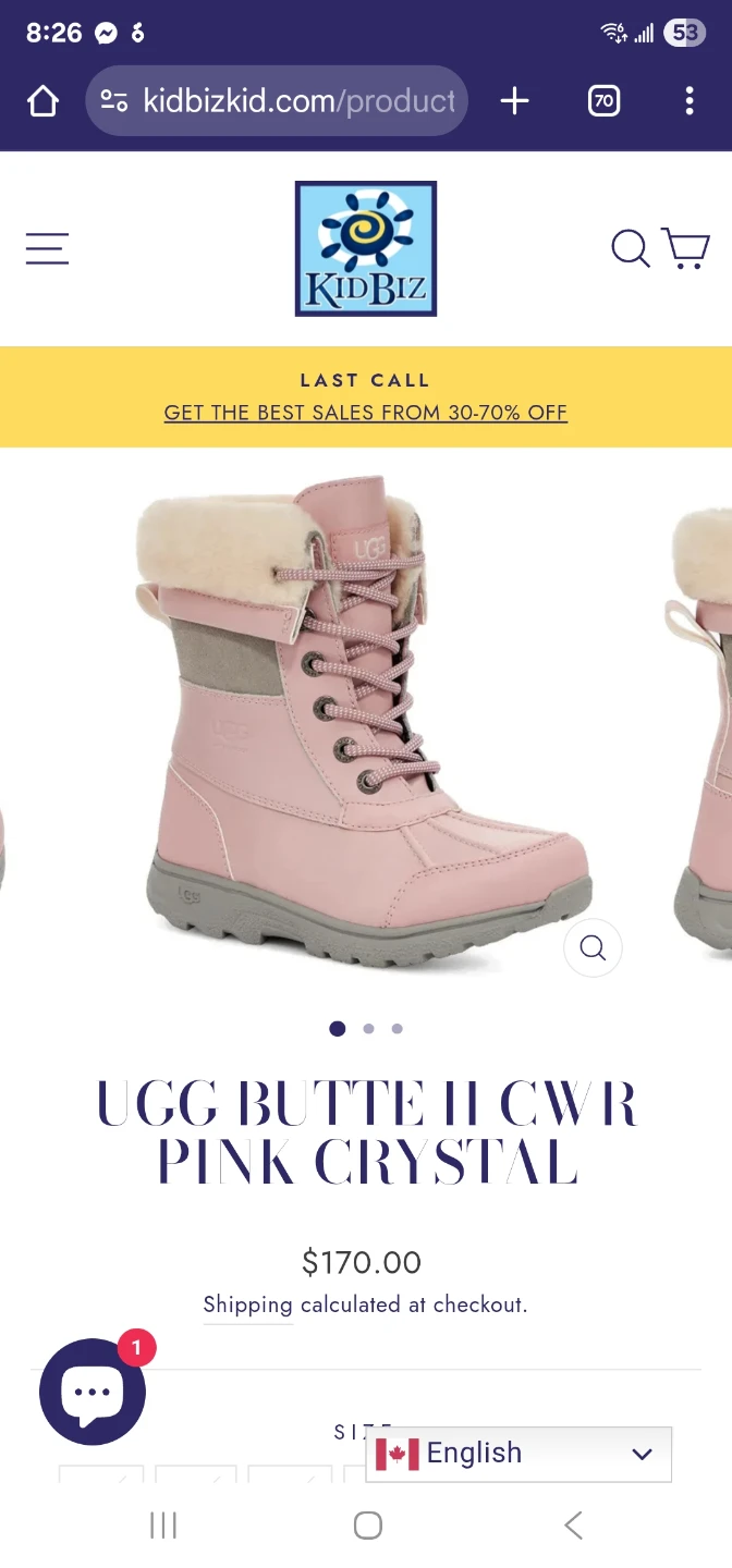 UGG Butte II CWR Pink Crystal Boots