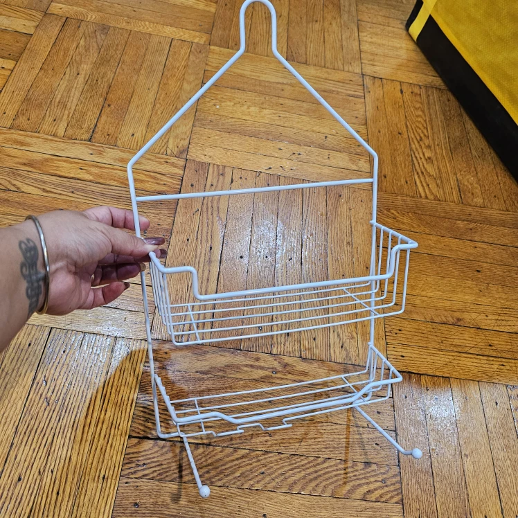 White Over the Shower Head Caddy