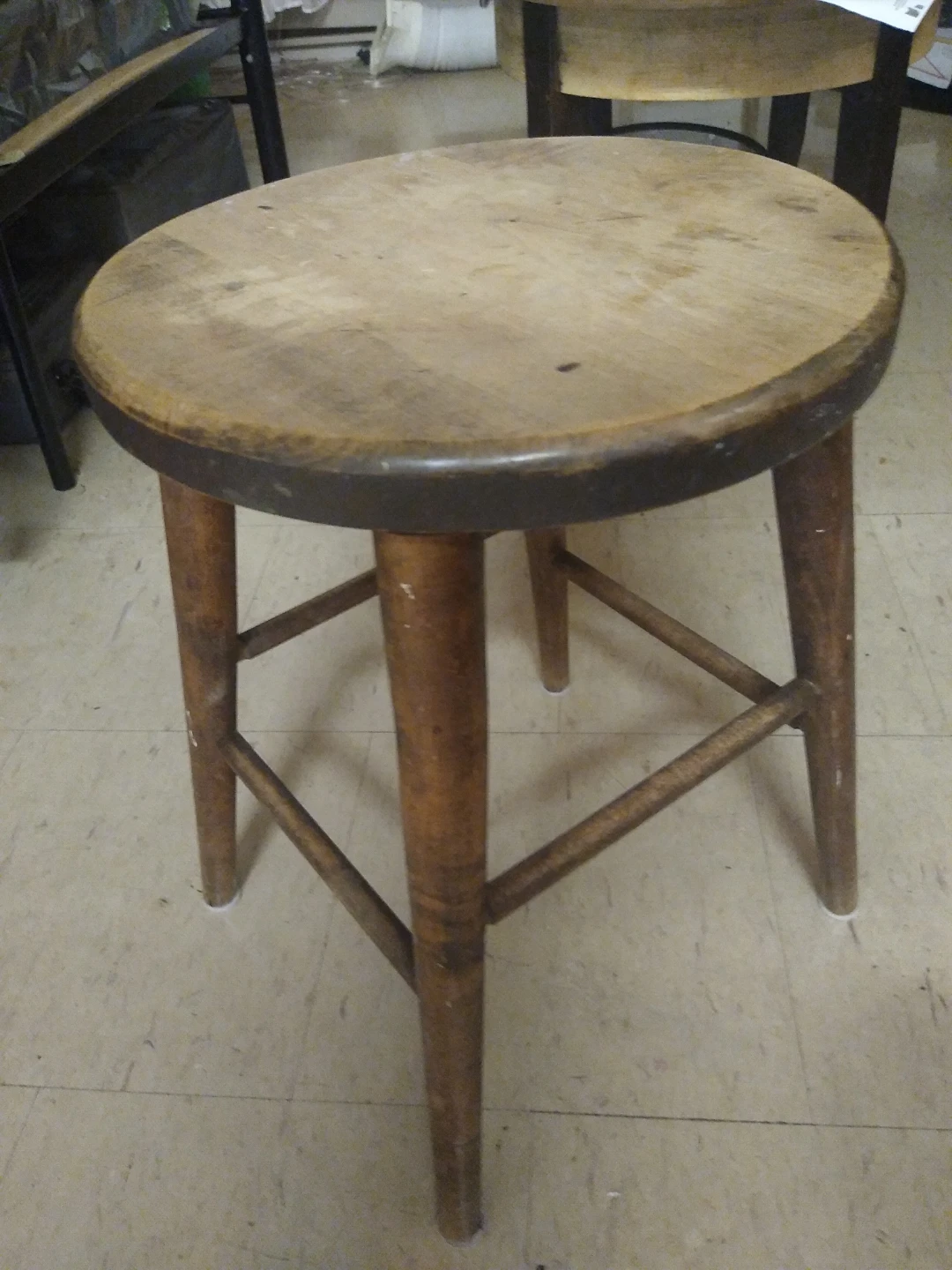 Vintage hardwood stool