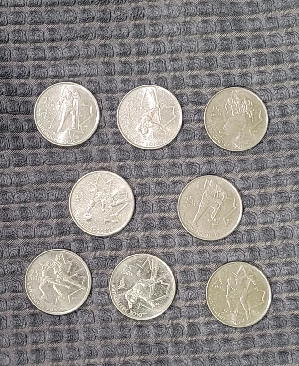 2010 Vancouver Olympic & Canadian Quarters