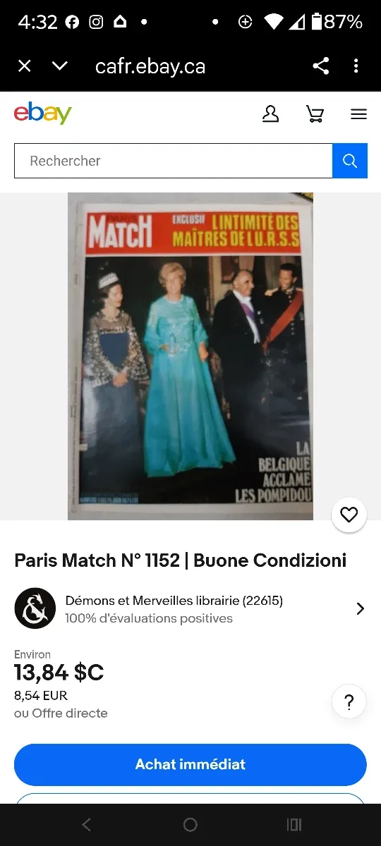 Paris Match N° 1152 Magazine