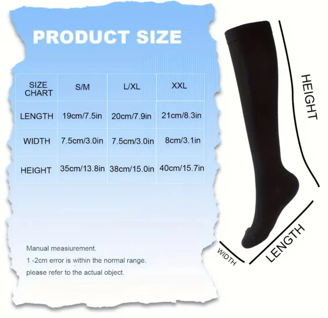 Black Compression Socks - Size L/XL 2  pairs - photo 3