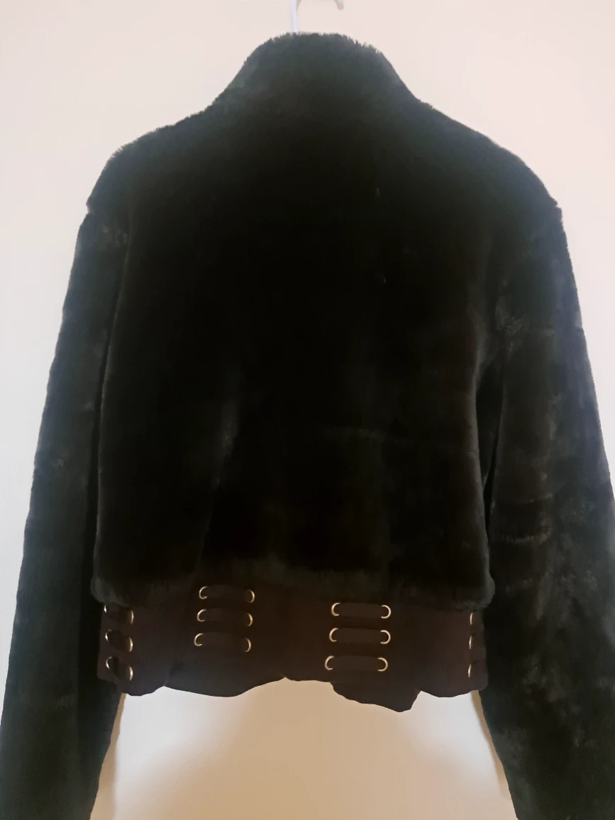 Brown Faux Fur Jacket - Size 16 - photo 2