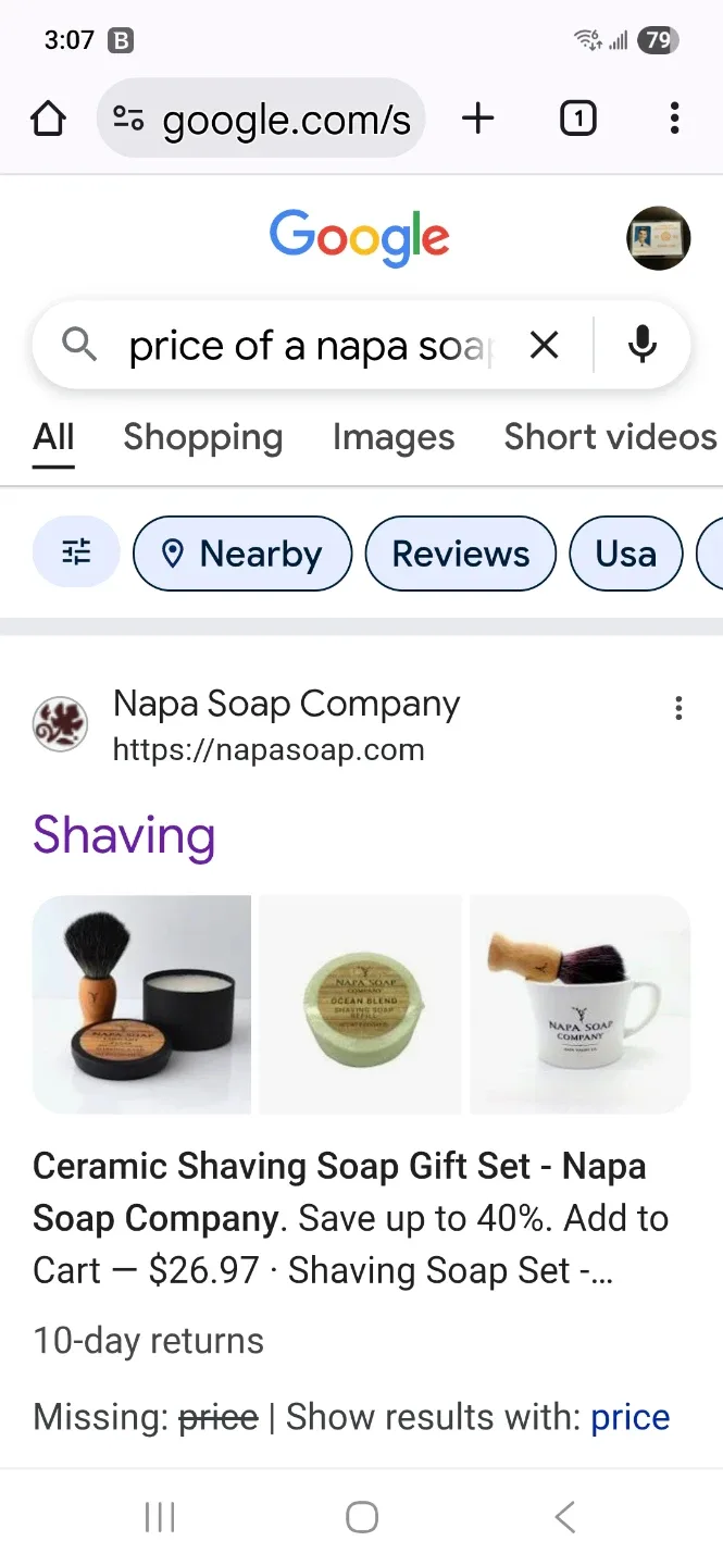 Napa Soap Company for Shaving Mug with Lid image indicator(5)