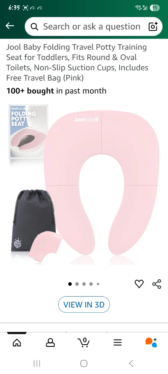 Jool Baby Folding Travel Potty Seat - Pink