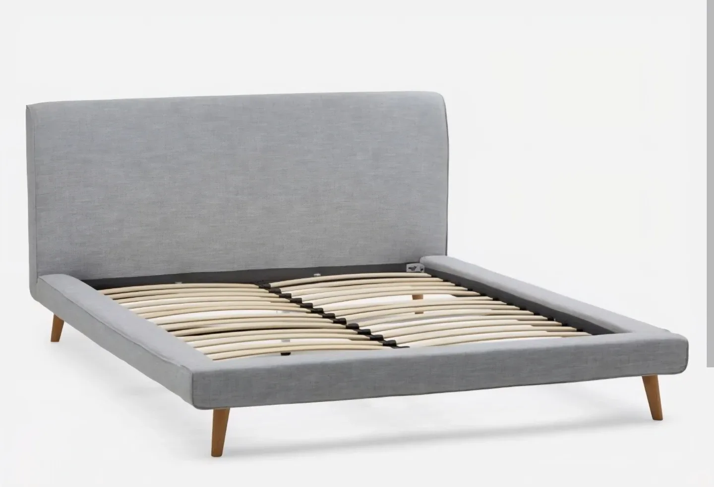 King Upholstered Platform Bed Frame - Linen Grey image indicator(7)