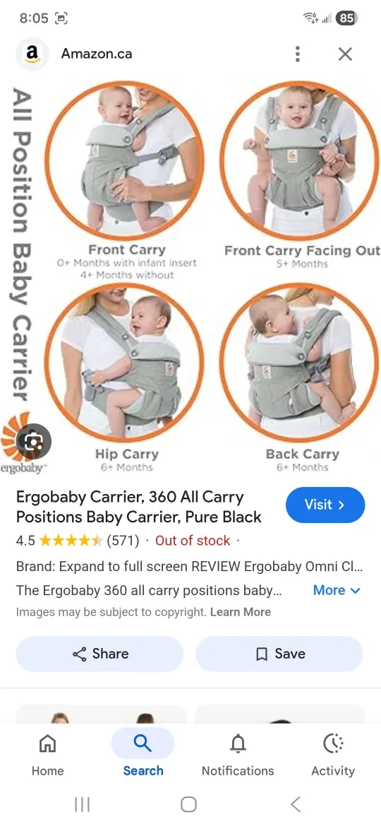 Ergobaby Four Position 360 Baby Carrier image indicator(3)