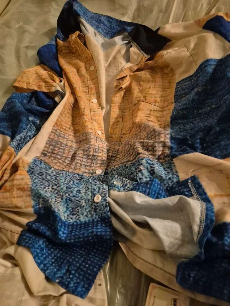 Patterned Button-Down Shirt