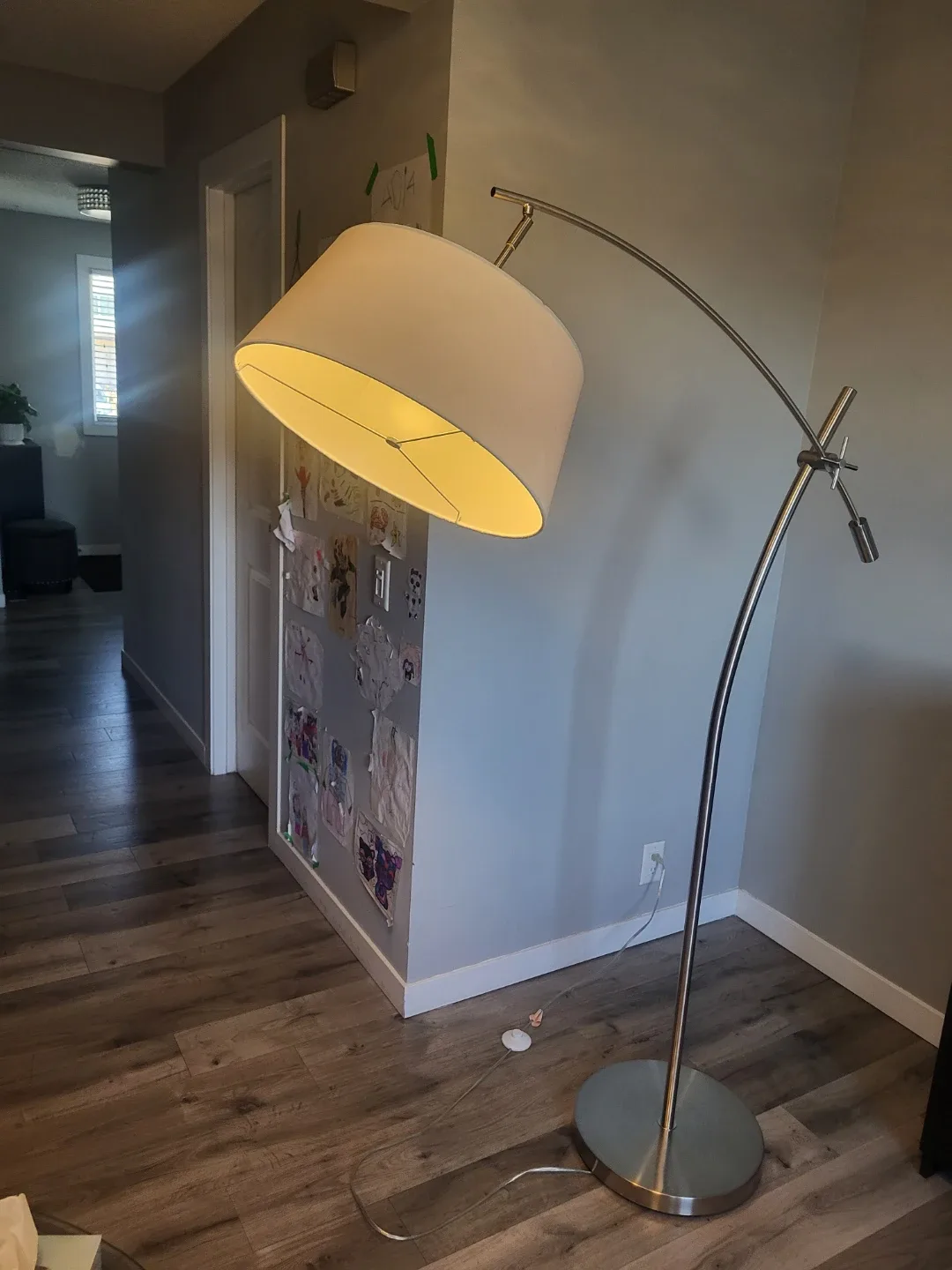 Silver Arc Floor Lamp