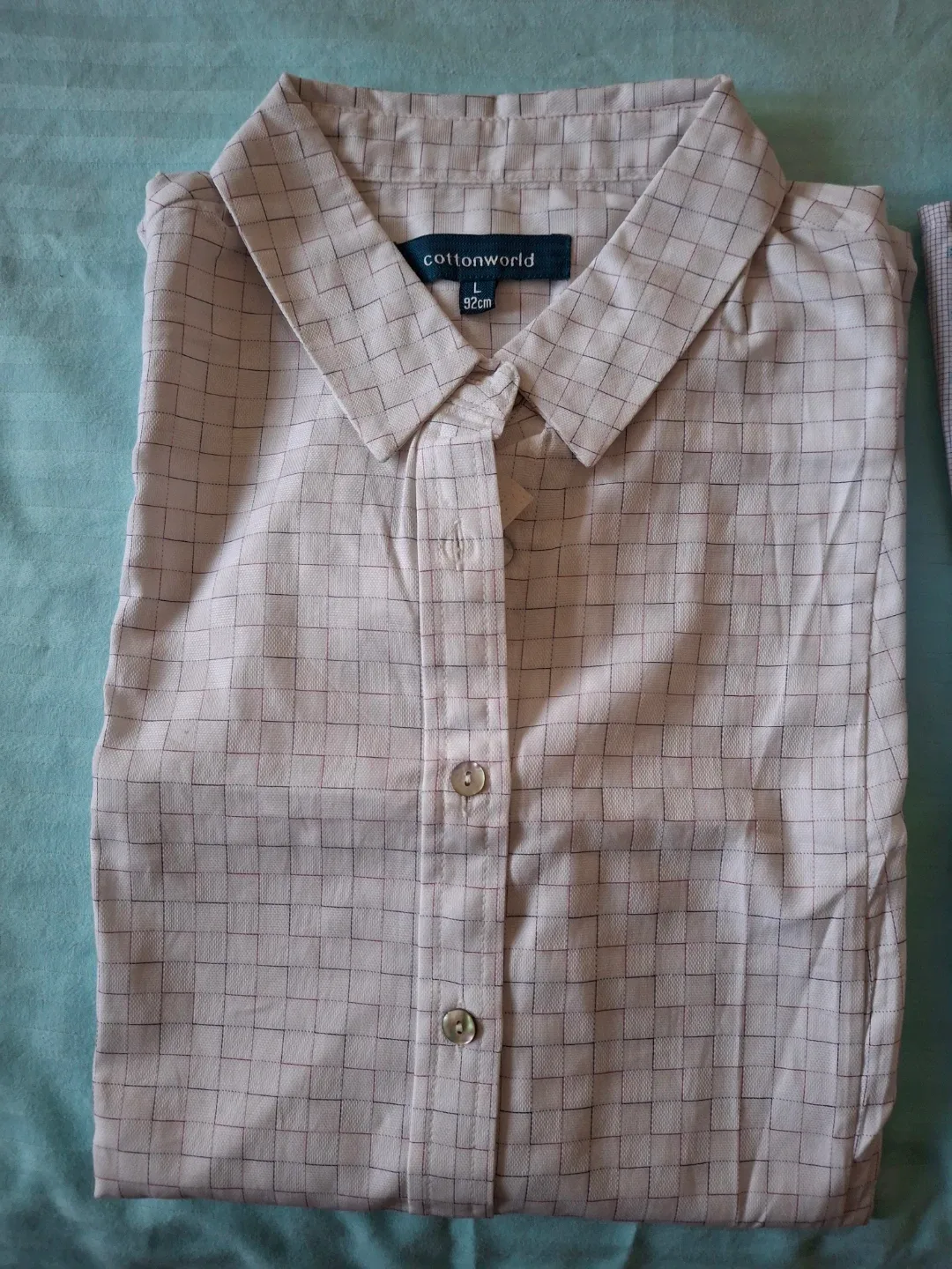 Cottonworld L (32cm) Blue Patterned Shirt image indicator(2)