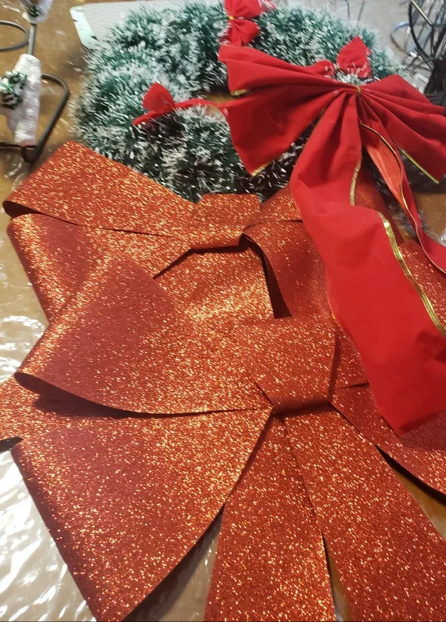 Christmas Decorations - Santa candle Rack & Bows image indicator(3)