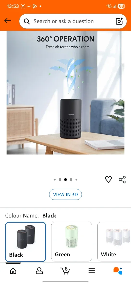 FULMINARE Air Purifiers - 2 Pack - Black image indicator(3)