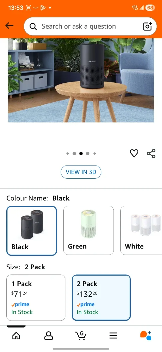 FULMINARE Air Purifiers - 2 Pack - Black image indicator(5)