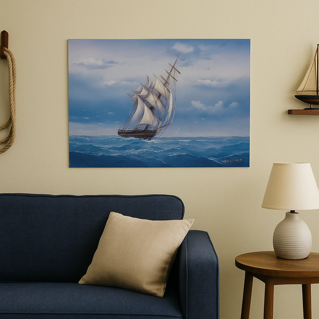🛍️Un-Framed Sailing Ship Picture