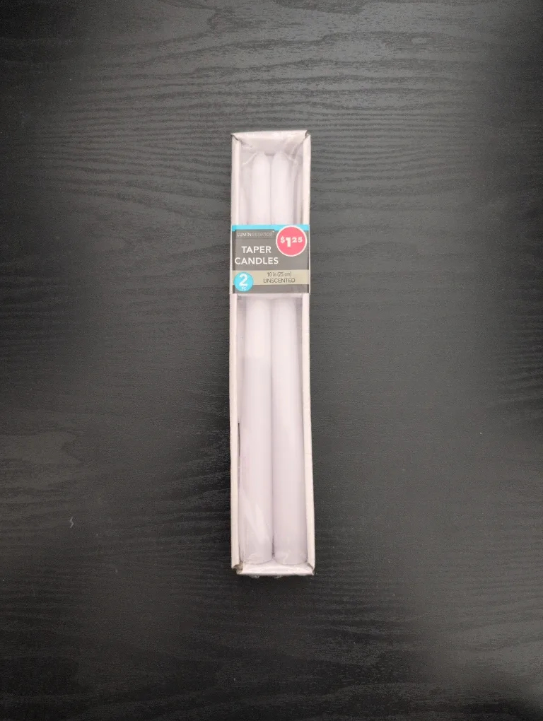 Luminessence Taper Candles - 2 Pack, Unscented, 10 inch