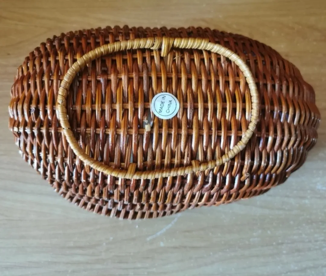 Vintage Wicker Rattan Owl Basket image indicator(6)