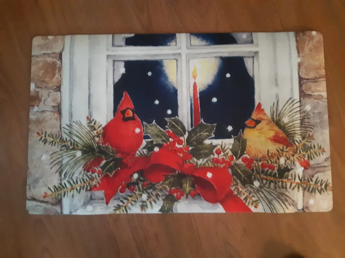 Cardinal Holiday Floor Mat