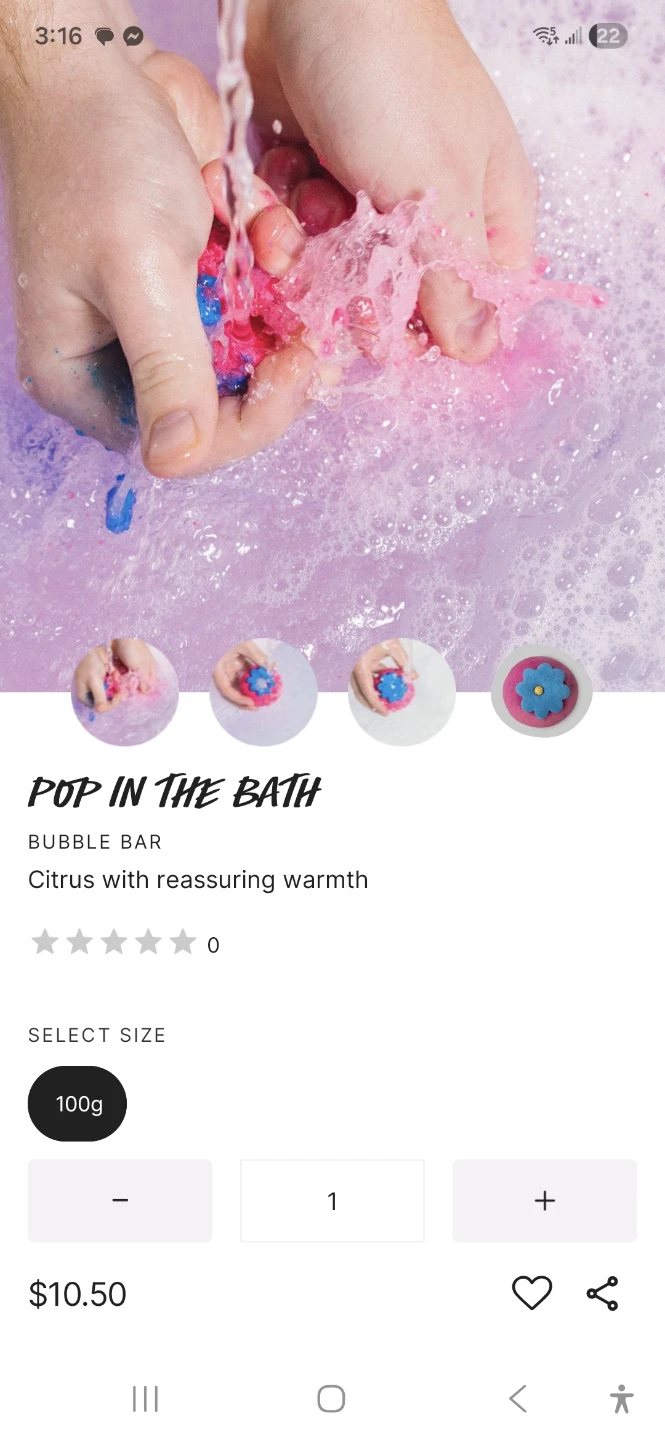 Lush Pop in the Bath Bubble Bar - 100g
