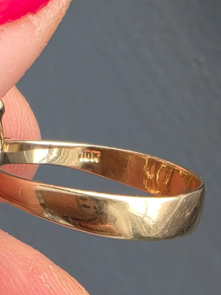 Vintage 10ct Gold Smokey Quartz Cocktail Ring - Size O image indicator(6)