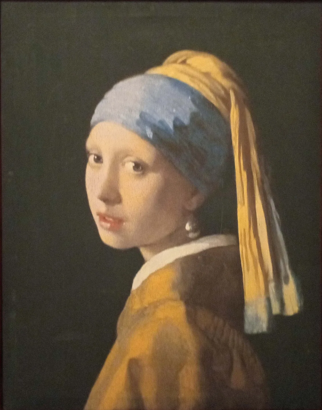 GIRL WITH PEARL FRAMED  PAINTING image indicator(2)