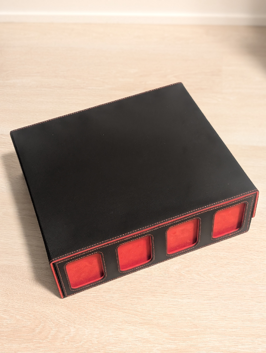 Card Storage Box (Black & Red)