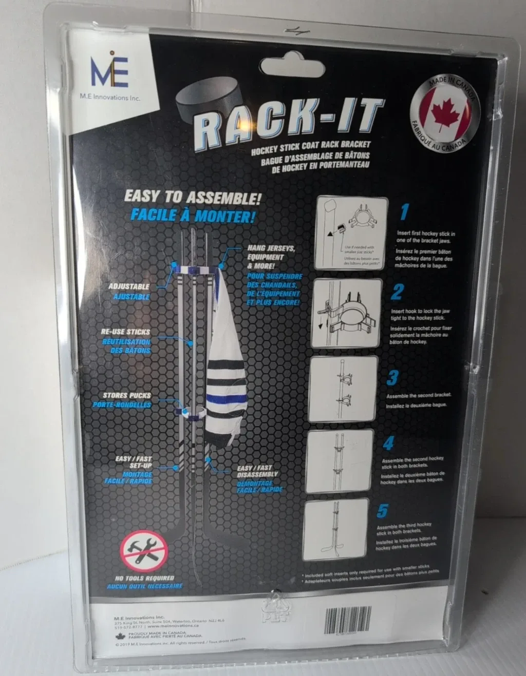 Rack-It Hockey Stick Coat Rack, New in Package image indicator(2)