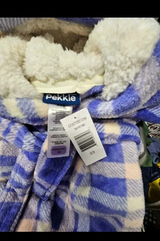 Pekkle Kids Plaid Robe image indicator(2)
