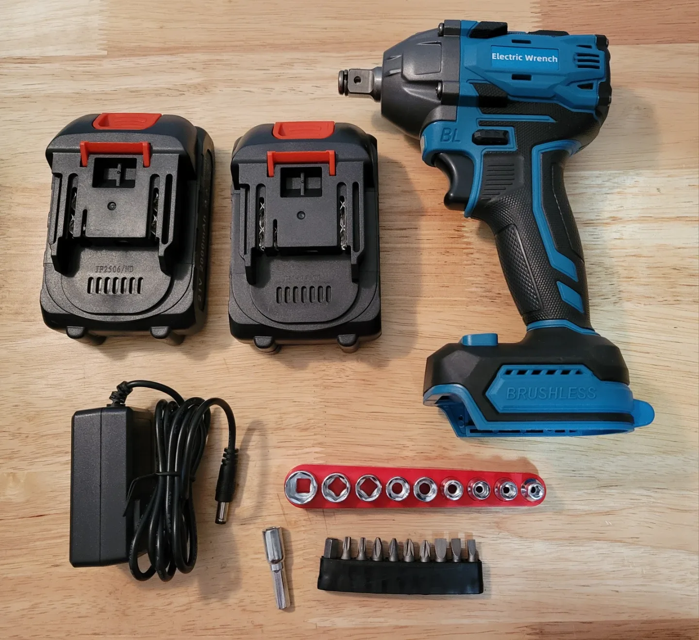 NEW Electric Impact Wrench kit 21V 300N.m w/Box image indicator(3)