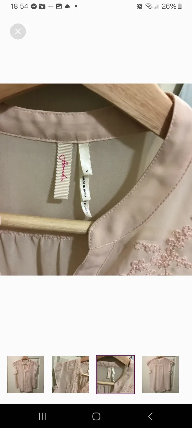 Frenchie sheer Light Pink Blouse - Size S image indicator(3)