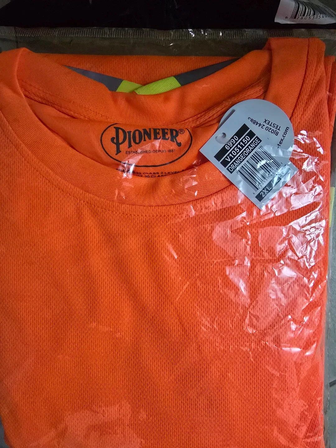 Pioneer V1051160 Orange Hi-Vis Safety Shirt - 2XL image indicator(2)