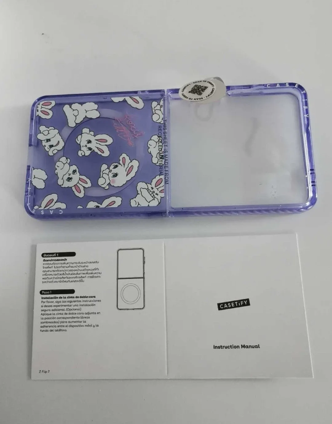 Casetify Bunnies Impact Clear Magnetic Case for Z Flip7 image indicator(5)