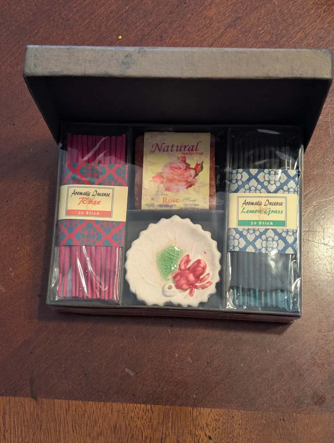Aromatic Incense Set - Rose, Lemon Grass, Soap