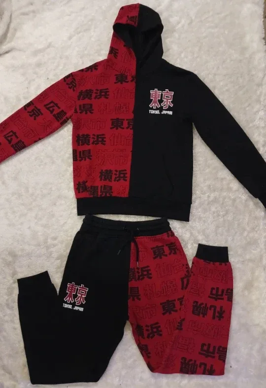 Tokyo Japan Tracksuit - Red & Black image indicator(2)