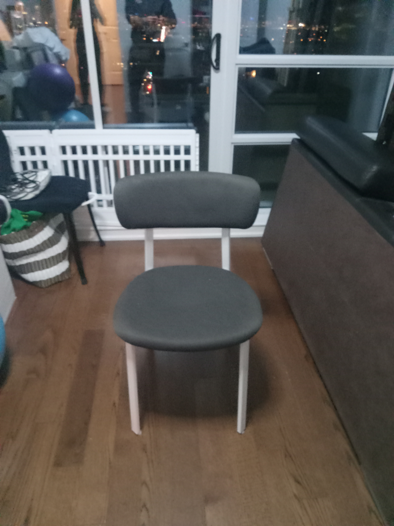 Grey Chair with White Legs - photo 2