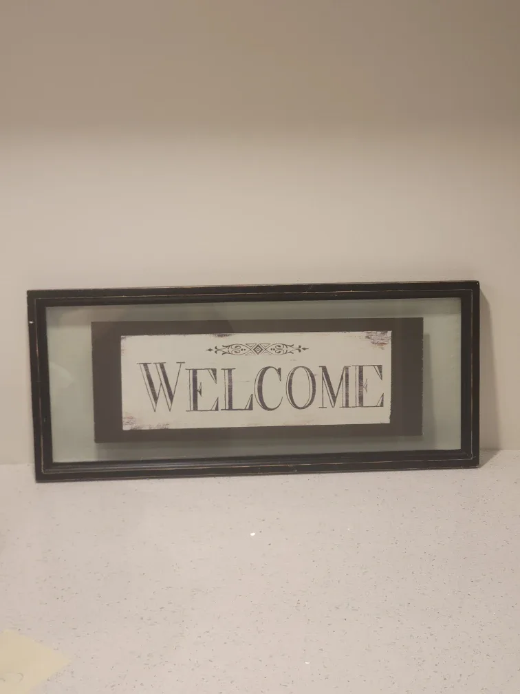 Rustic Wood Framed Welcome Sign