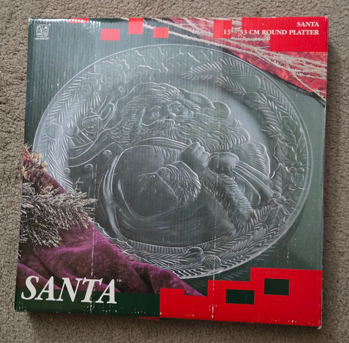 Vintage Santa 13" Serving Platter image indicator(5)