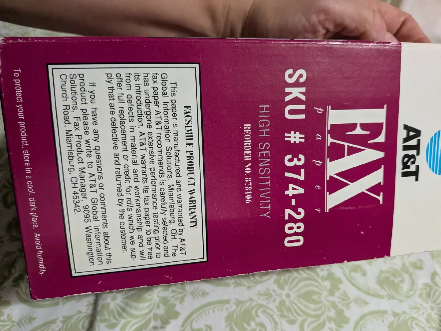 AT&T High Sensitivity Fax Paper - 5 Rolls left, 98 ft long image indicator(3)