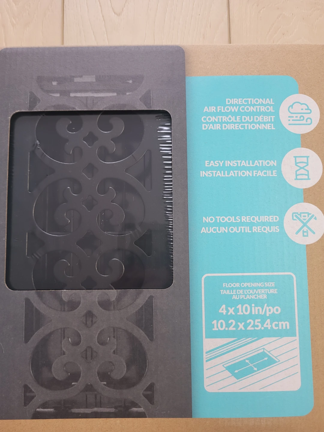 Brand-new 4 × 10 in Floor register