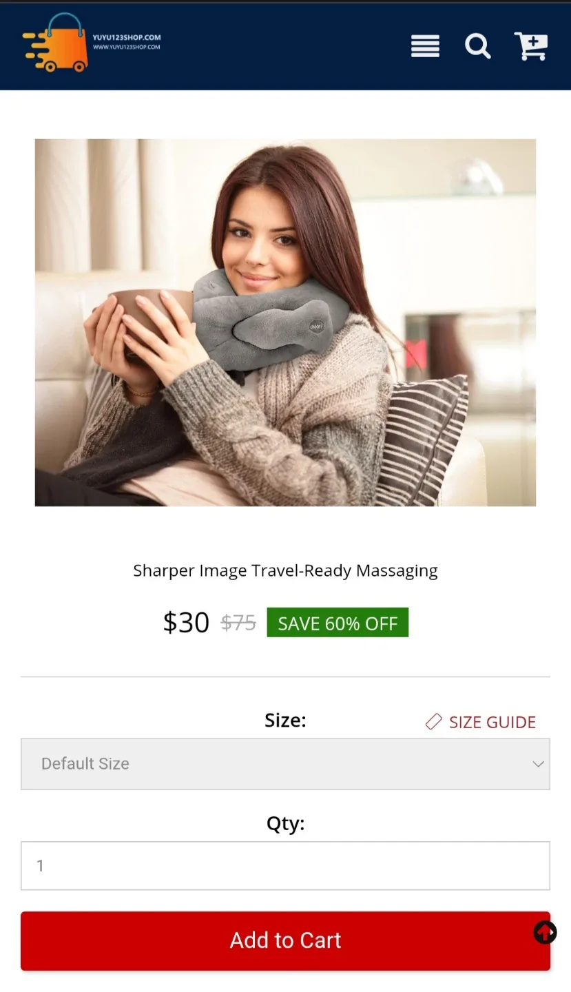 New Sharper Image Travel-Ready Massaging Neck Wrap image indicator(3)