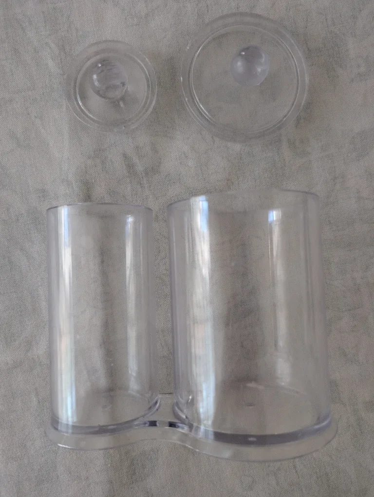 Clear Acrylic Cotton Swab and Pad Holder image indicator(2)