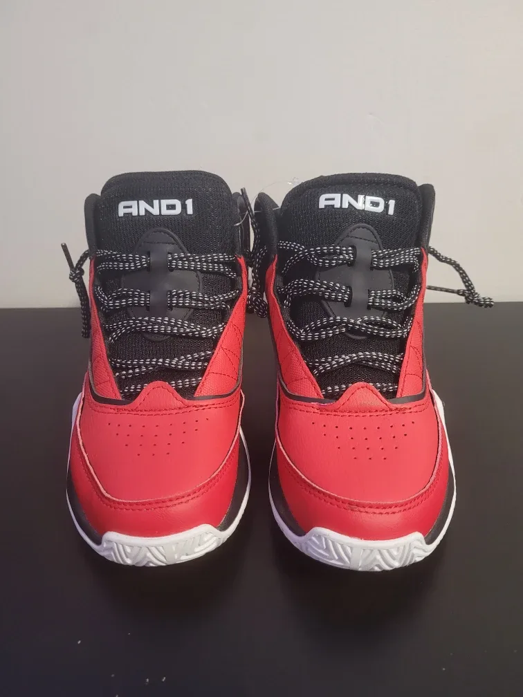AND1 Red/Black Basketball Shoes - Size 8