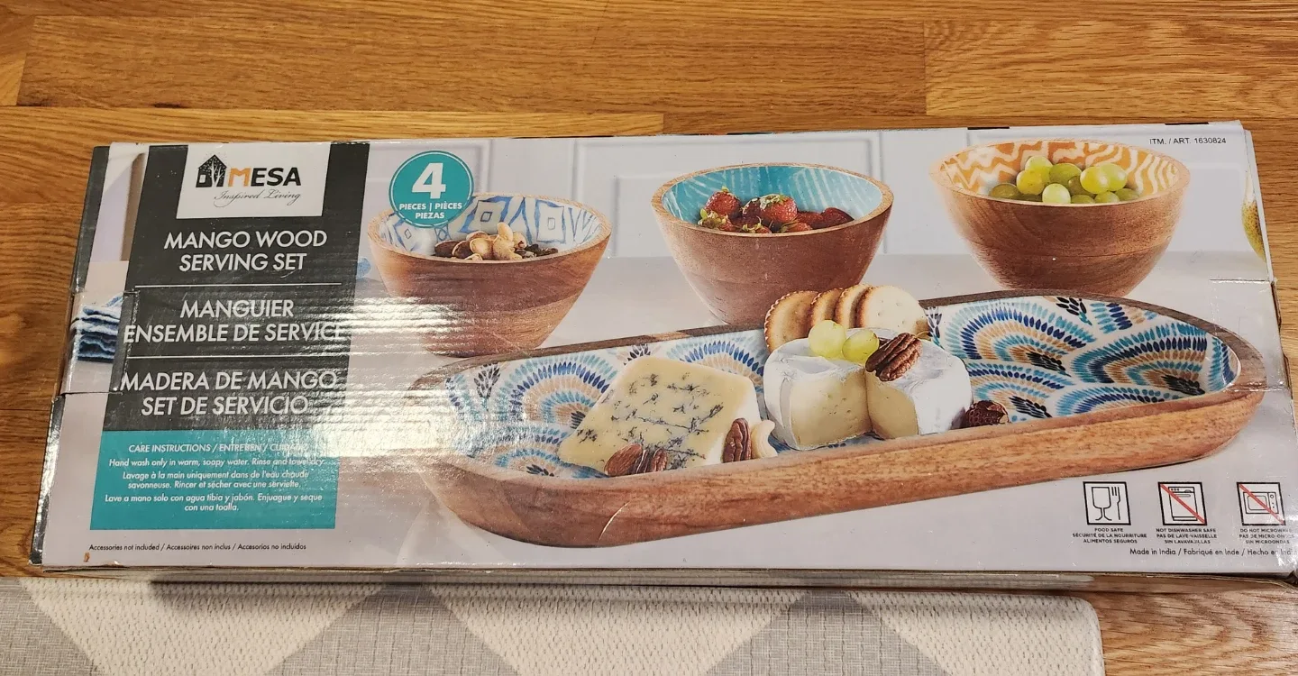 Mesa Mango Wood 4-Piece Serving Set image indicator(2)