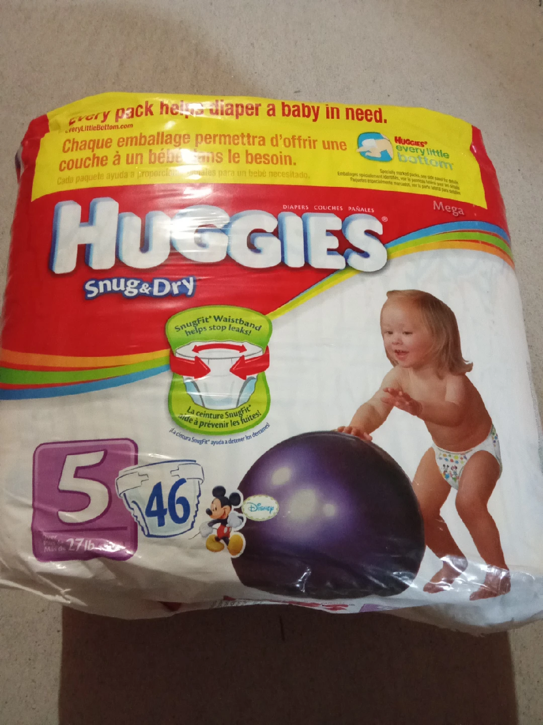 Huggies Snug & Dry Size 5 Diapers (45 count)