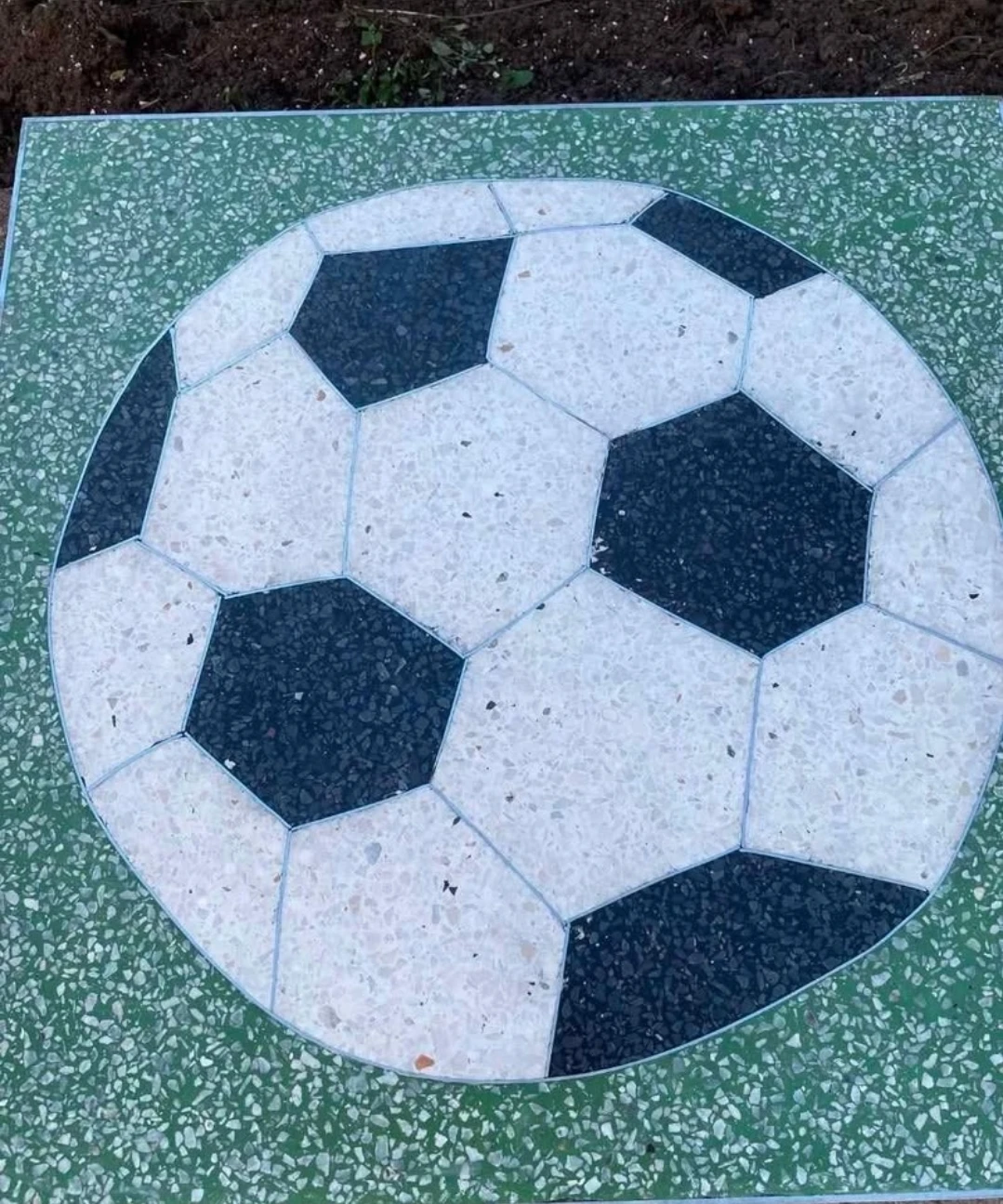 terrazzo Soccer art piece