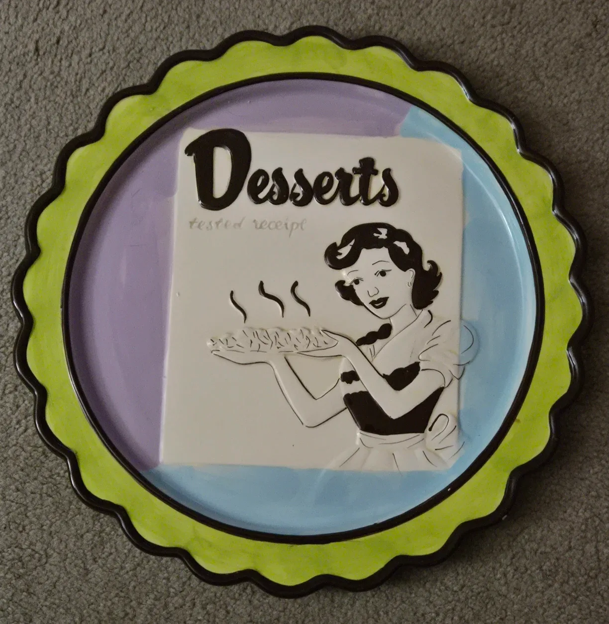 Vintage 13" Pocelen Dessert Platter. image indicator(4)