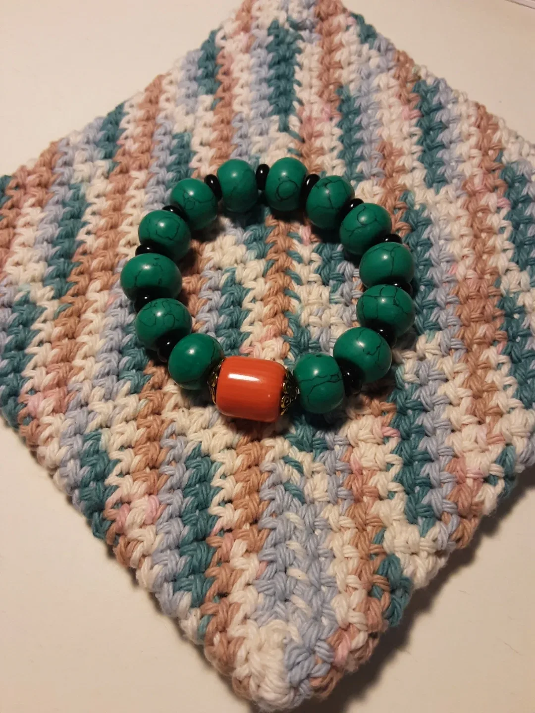 Turquoise Beaded Necklace-Box included + FREE matching bracelet image indicator(3)