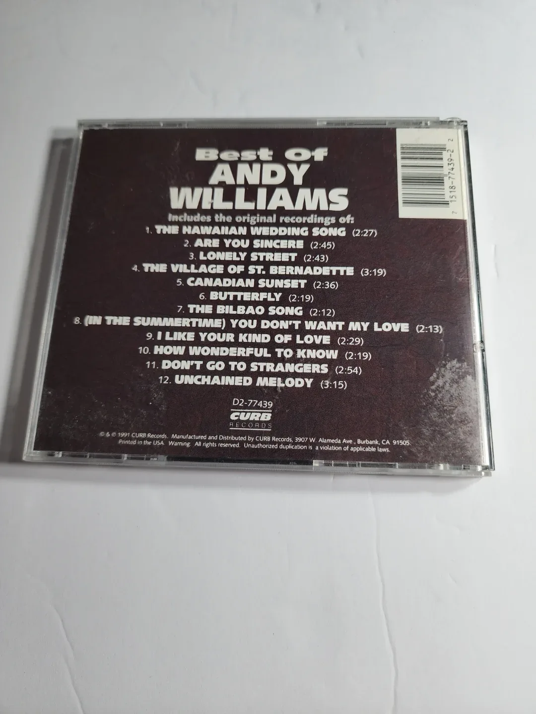 Best of Andy Williams CD image indicator(2)