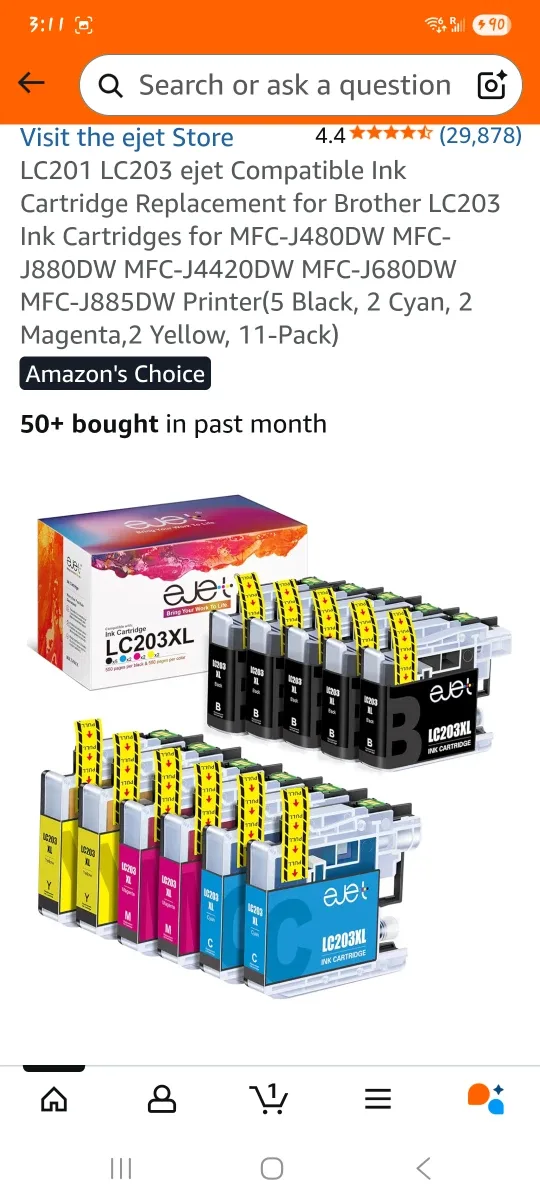 ejet LC203XL Ink Cartridge 11-Pack