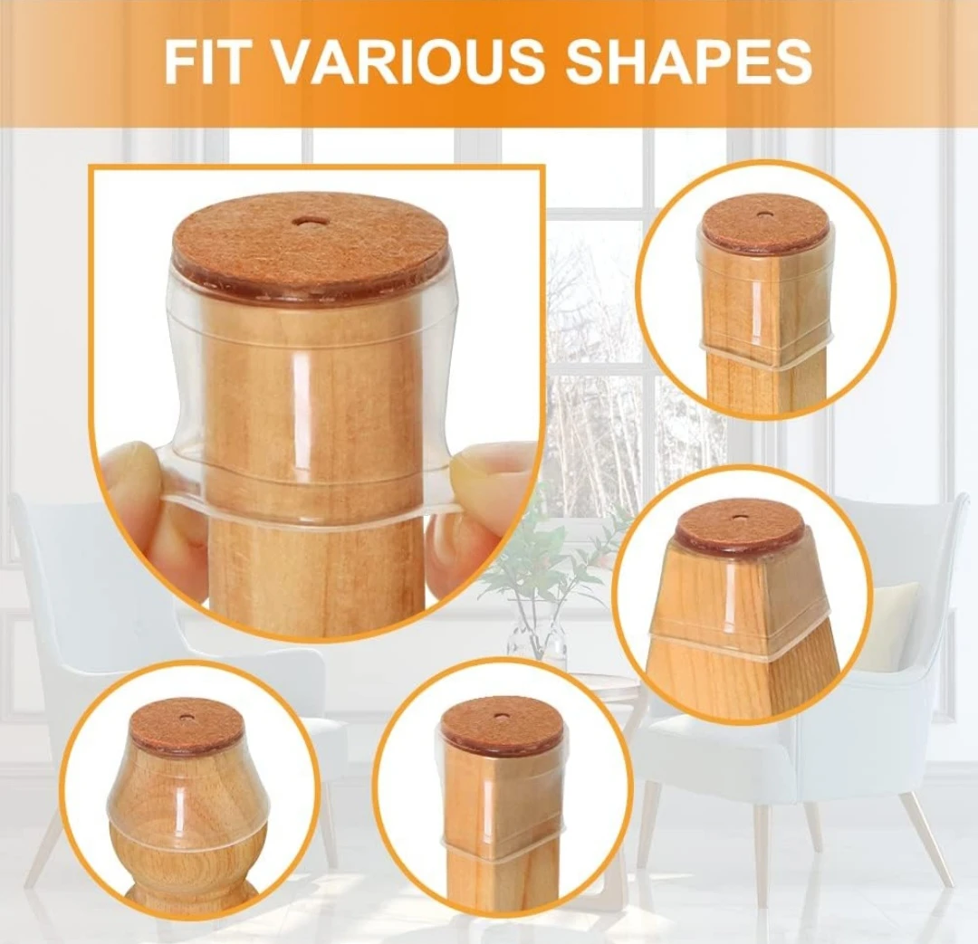20Pcs Chair Leg Floor Protectors for Hardwood Floors Silicone.. - photo 4