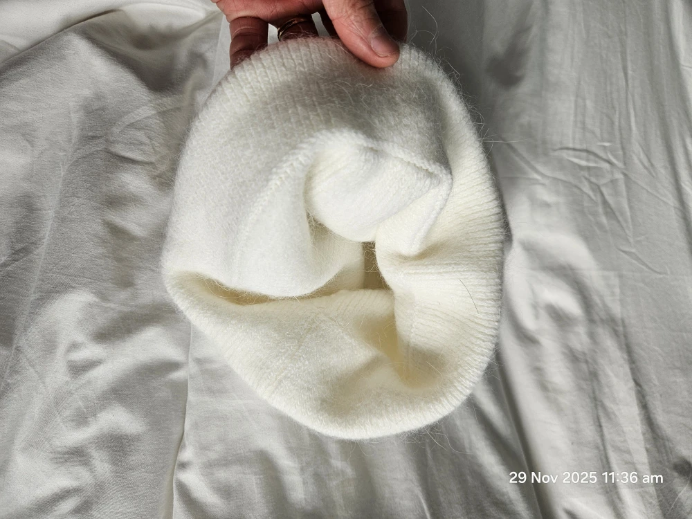 (New)White Knit Beanie Hat - photo 2